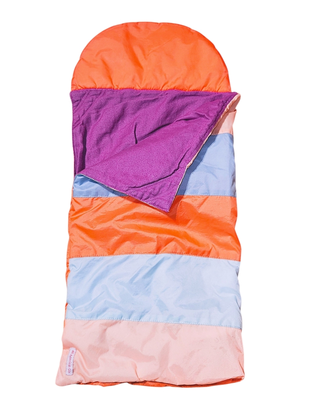 American Girl Doll Truly Me Adventure Campfire Colorblock Sleeping Bag EUC